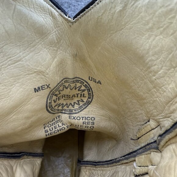 ✅Verthali Exotic Western Boots 🖤Black Ostrich Leather Cowboy Boots Mens Size 10 - Picture 4 of 13